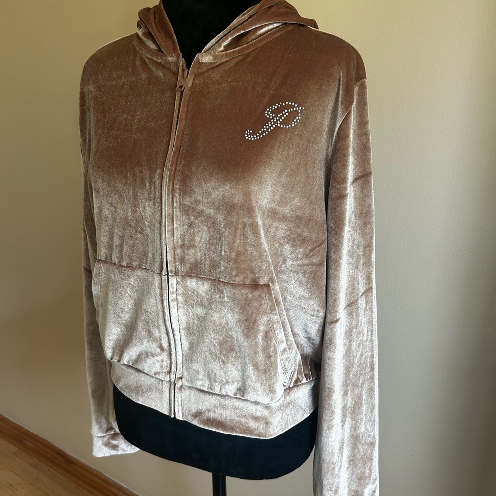 PINK Victoria's Secret Tan Velour Jacket